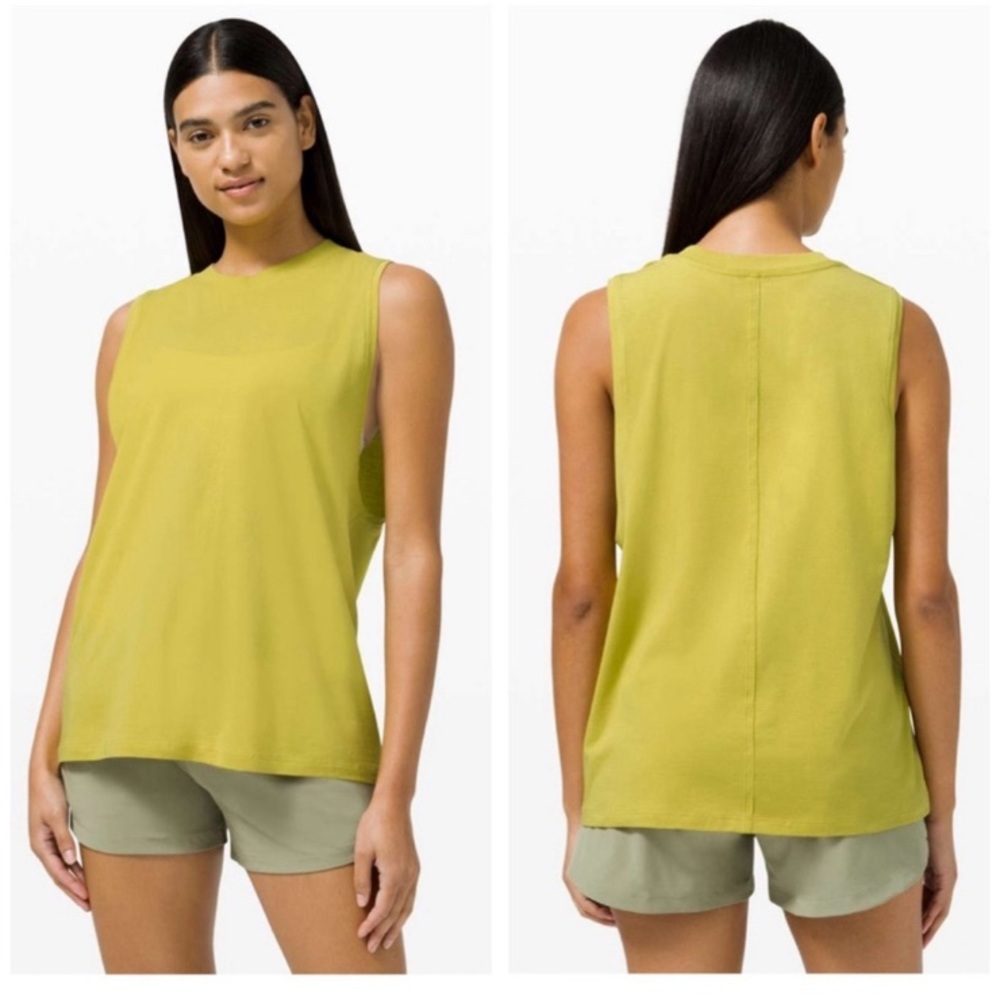 Lululemon All Yours Tank in Yellow Pear. Size 4